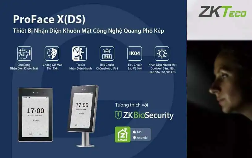 ProFace X DS – Thiết Bị Chấm Công Kiểm Soát Truy Cập Nhận Diện Khuôn Mặt