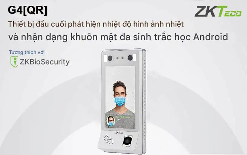 Máy chấm công khuôn mặt kết hợp mã QR ZKTeco G4[QR]