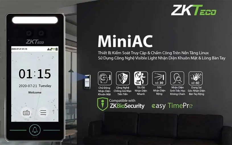 Thiết Bị Kiểm Soát Cửa Ra Vào & Chấm Công Mini AC