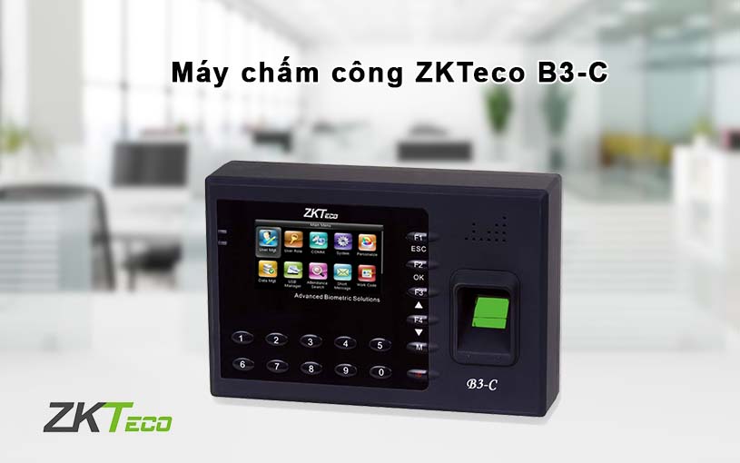 Máy chấm công ZKTeco B3-C hỗ trợ kết nối wifi hoặc cổng RS232/RS485/TCP/IP