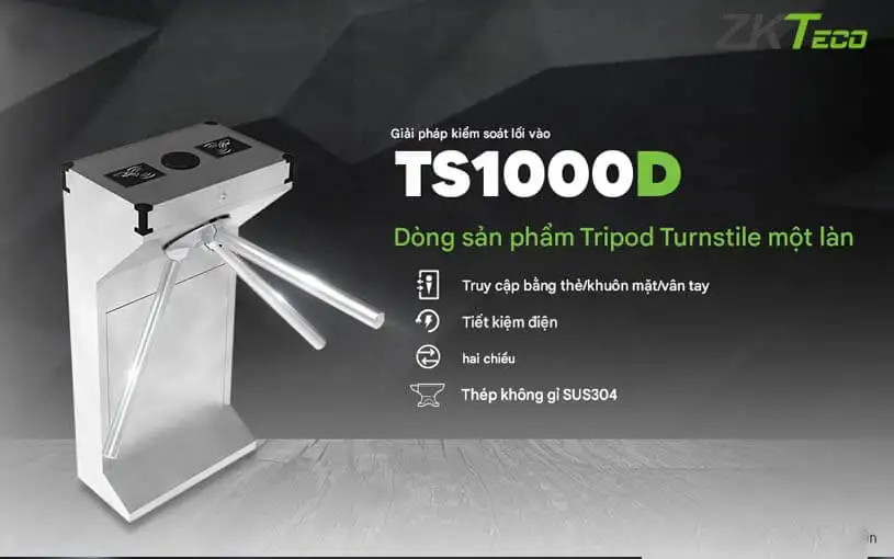 Cổng xoay 3 càng ZKTeco TS1000D