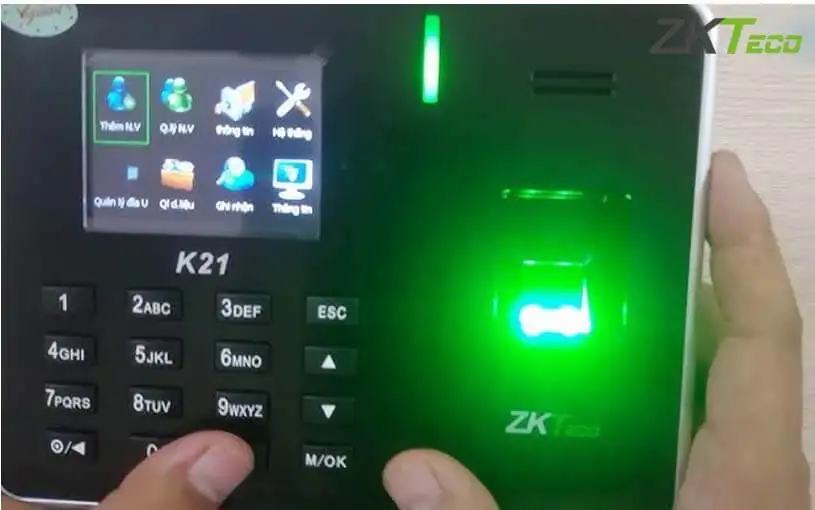 Máy chấm công vân tay ZKTeco K21