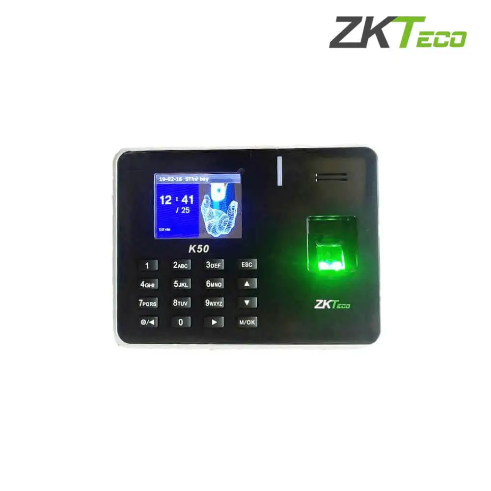 Máy chấm công vân tay ZKTeco K50