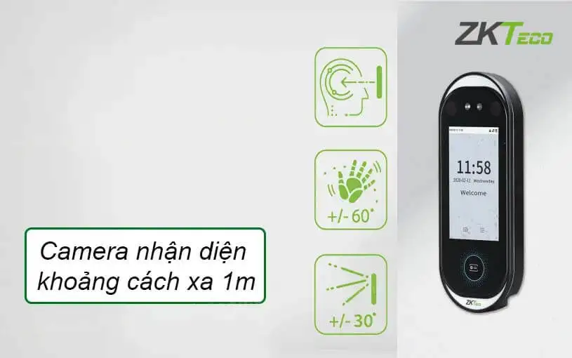 Máy chấm công khuôn mặt ZKTeco SpeedFace M1