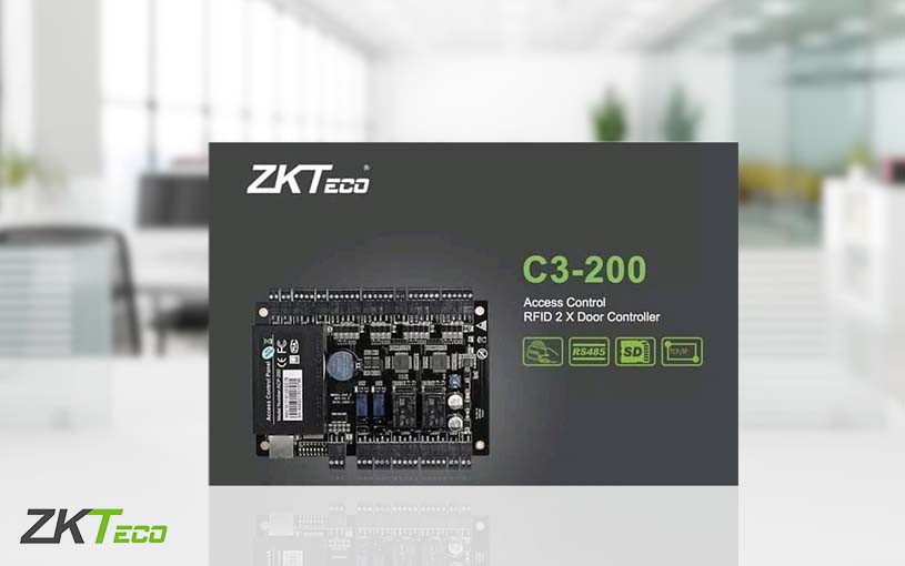 Bộ điều khiển trung tâm ZKTeco C3-200 hỗ trợ quản lý 2 cửa
