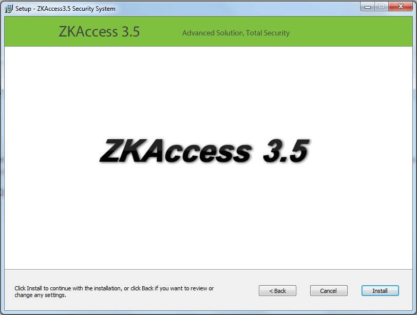 Hoàn tất cài đặt phần mềm ZKTeco Access 3.5