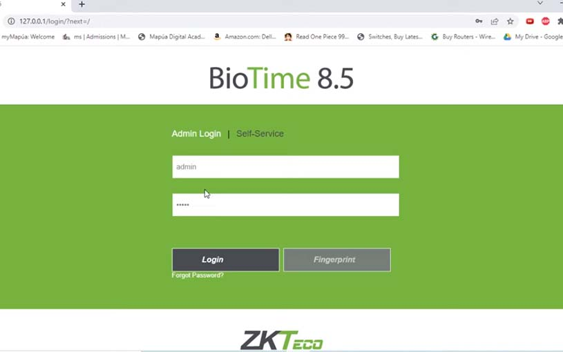 Thiết lập tài khoản BioTime 8.5