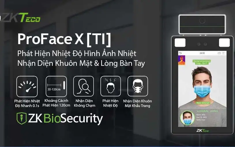 Máy chấm công khuôn mặt ZKTeco ProFace-X TI