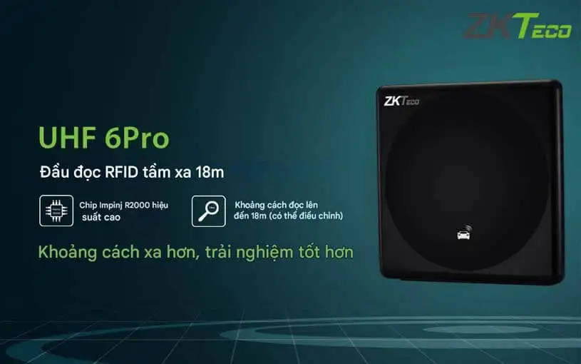 Đầu đọc thẻ khoảng cách xa ZKTeco UHF 6 Pro