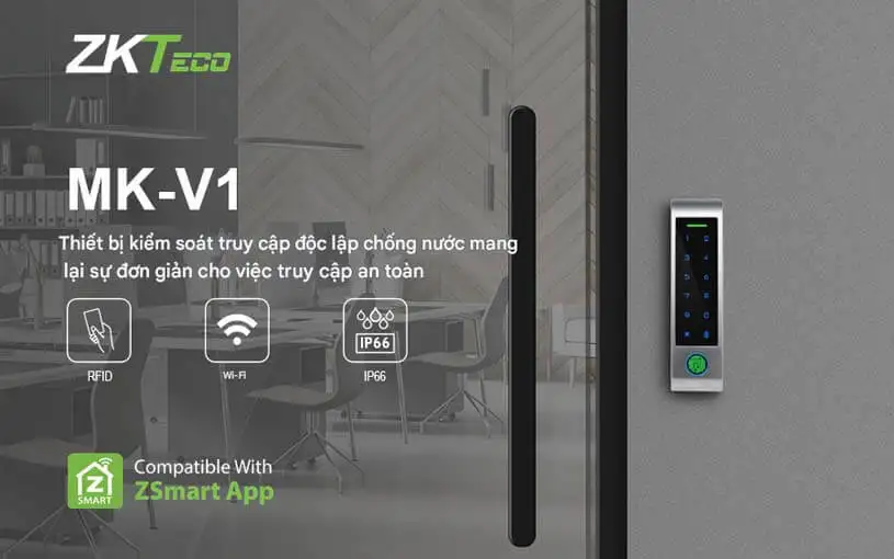 Đầu đọc kiểm soát cửa độc lập ZKTeco MK-V1