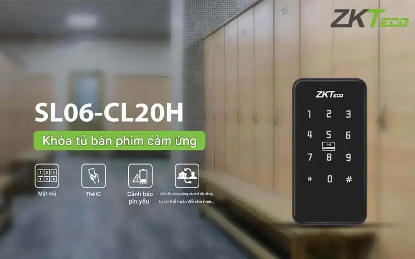 Khóa tủ cảm ứng kỹ thuật số ZKTeco SL06-CL20H