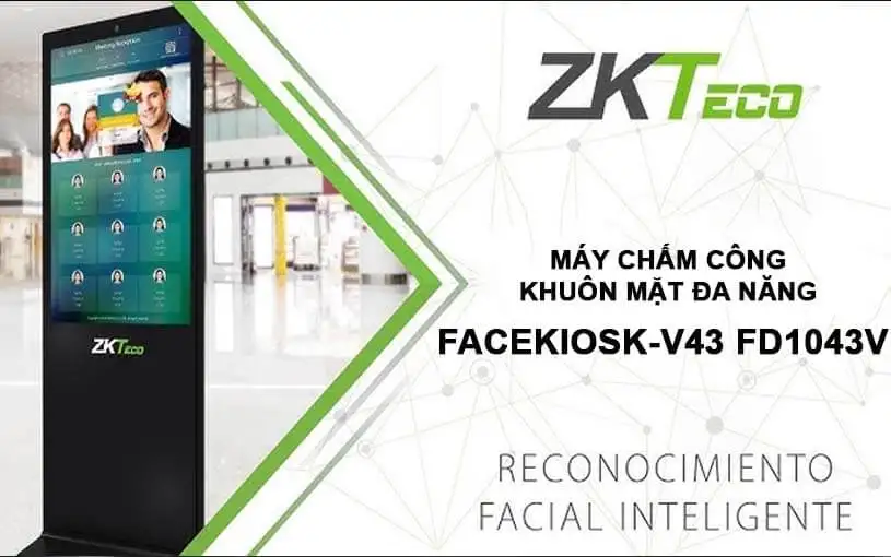 Máy chấm công khuôn mặt ZKTeco FaceKiosk-V43 FD1043V