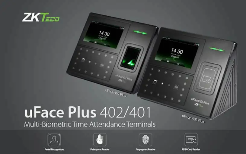 Máy chấm công khuôn mặt ZKTeco uFace 401/402 Plus