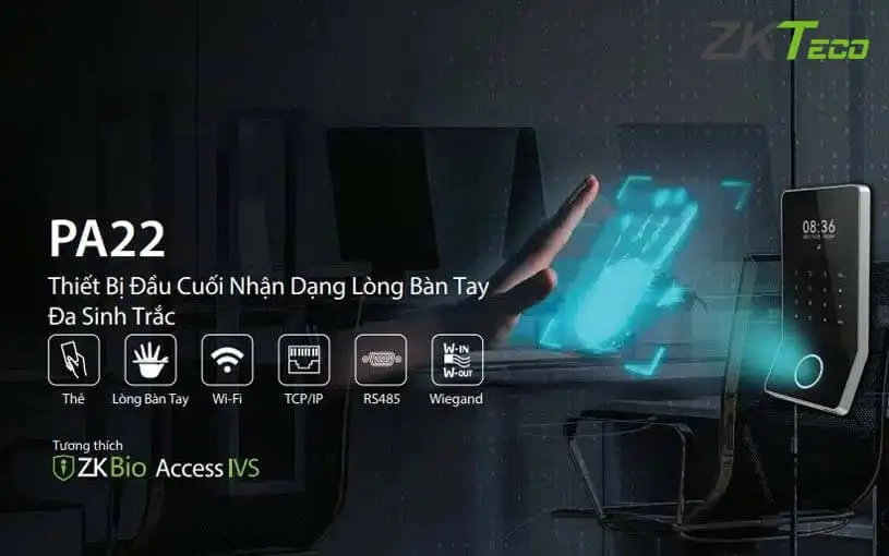 Máy chấm công lòng bàn tay ZKTeco PA22