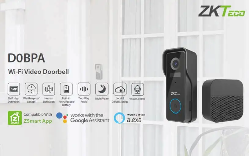 Nút nhấn camera chuông cửa 2MP ZKTeco D0BPA