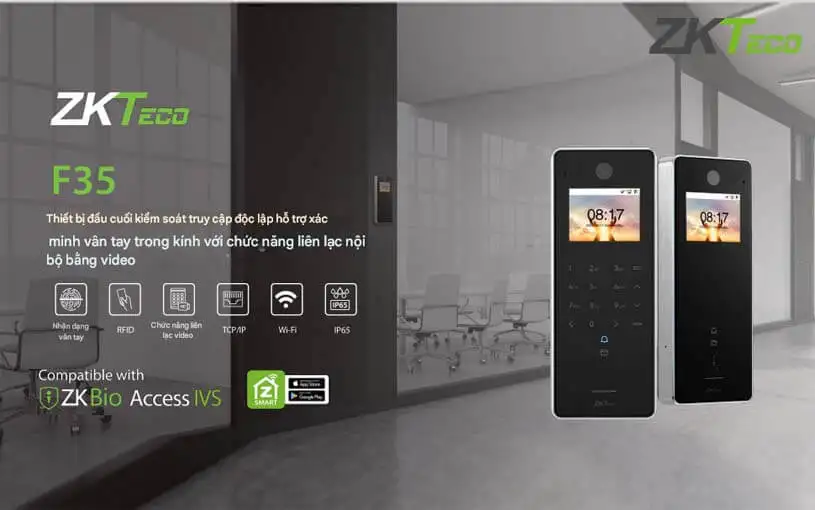 Máy chấm công kiểm soát cửa ZKTeco F35