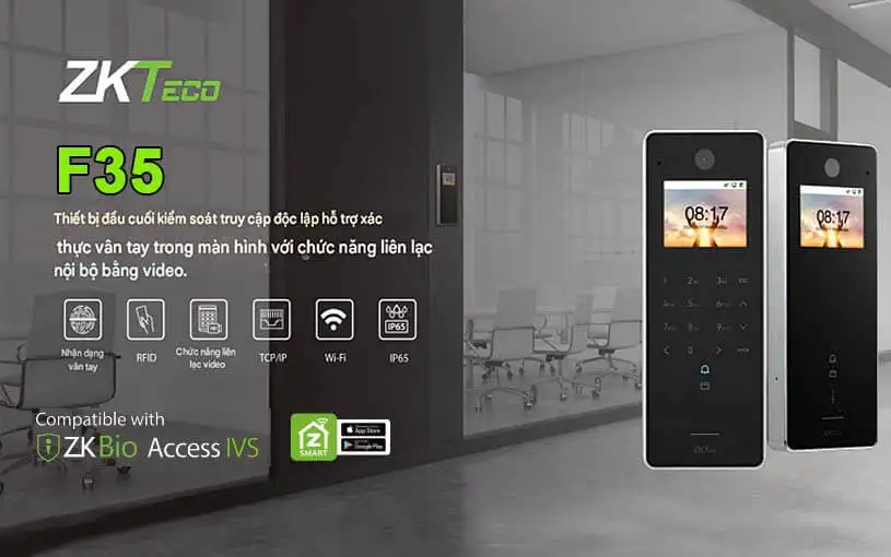 Máy chấm công kiểm soát cửa ZKTeco F35
