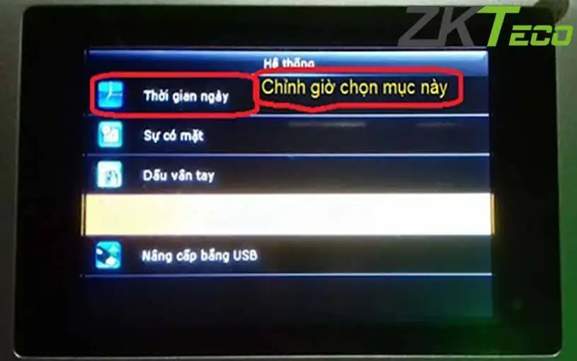 Hướng dẫn chi tiết cách chỉnh giờ trên máy chấm công