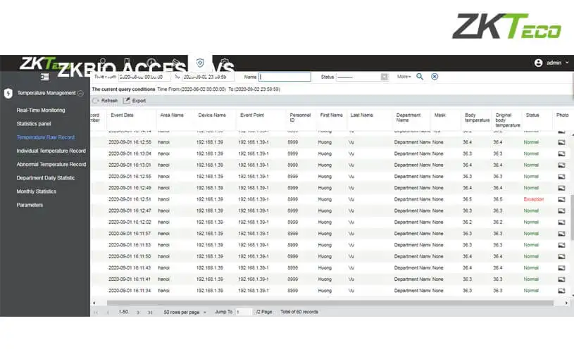 Phần mềm ZKBio Access IVS