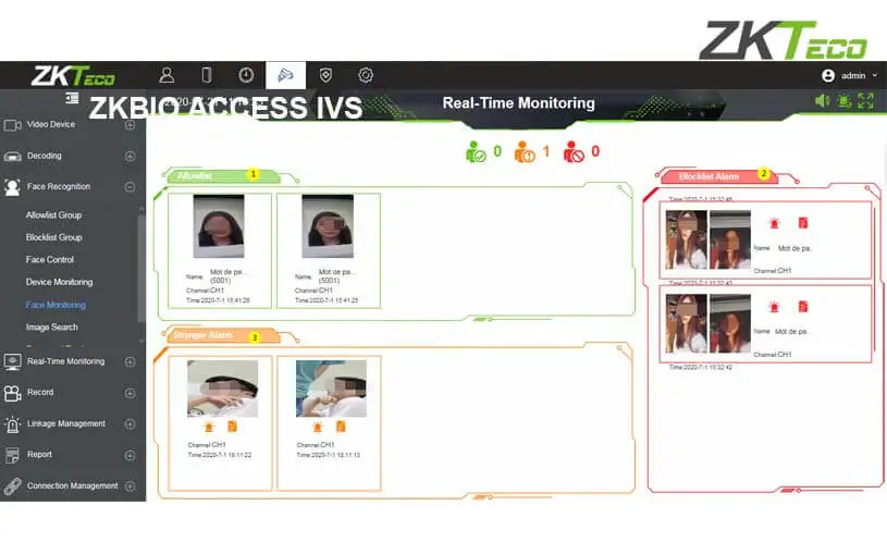 Phần mềm ZKBio Access IVS