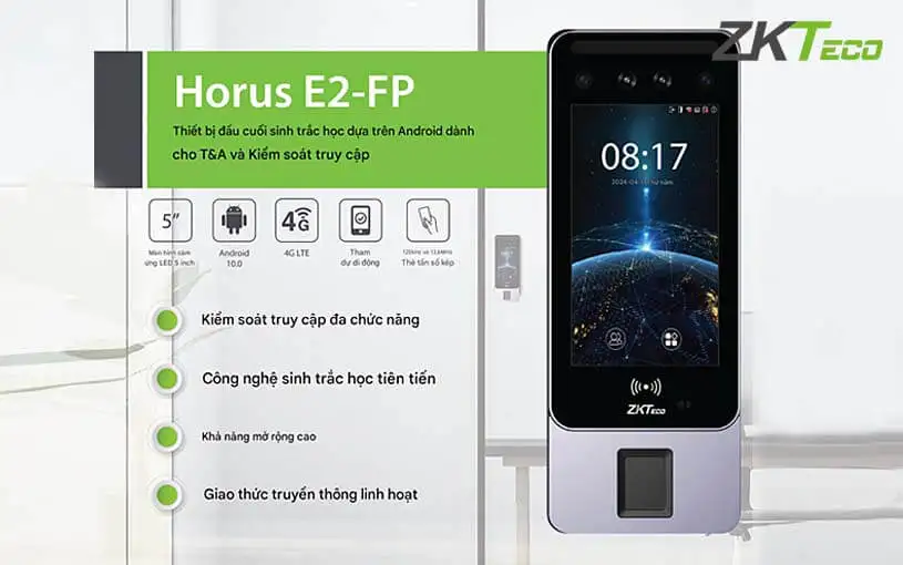 Máy chấm công khuôn mặt Horus E2-FP