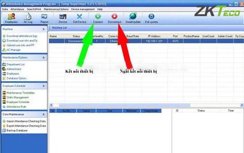 Hướng dẫn sử dụng phần mềm chấm công ZKTime 5.0
