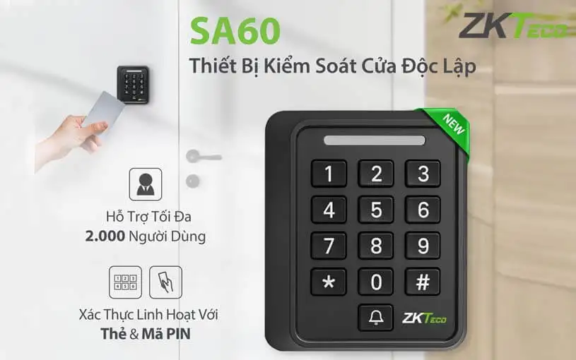 Thiết bị kiểm soát cửa độc lập ZKTeco SA60