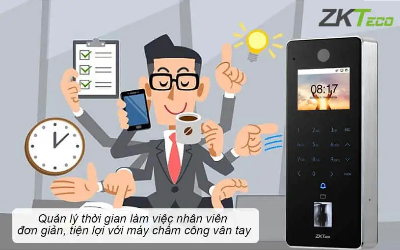 Lợi ích của việc sử dụng máy chấm công bằng vân tay
