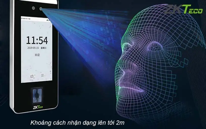 Thiết bị chấm công kiểm soát ra vào ZKTeco SpeedFace-V5L