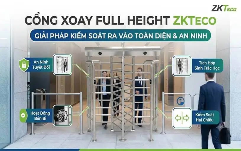 Cổng lồng xoay full height
