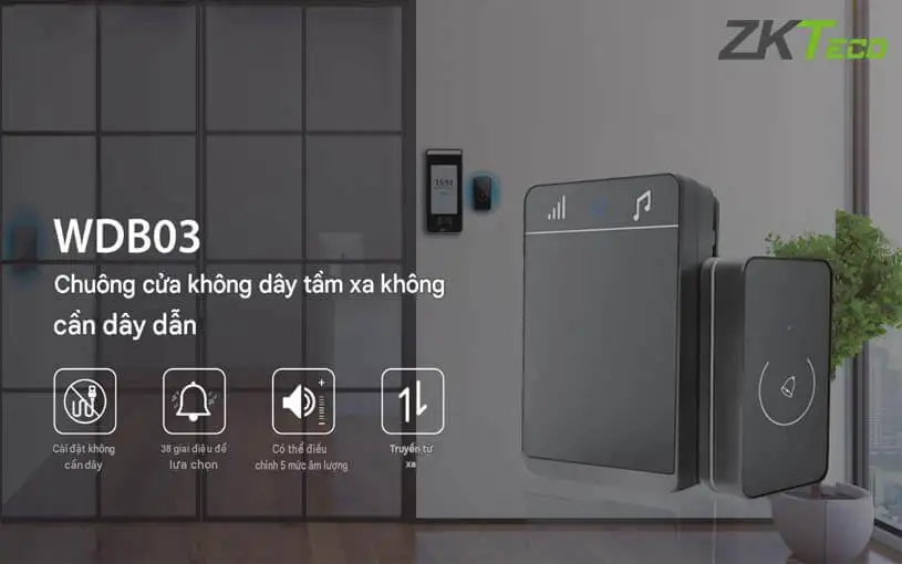 Chuông cửa không dây ZKTeco WDB03